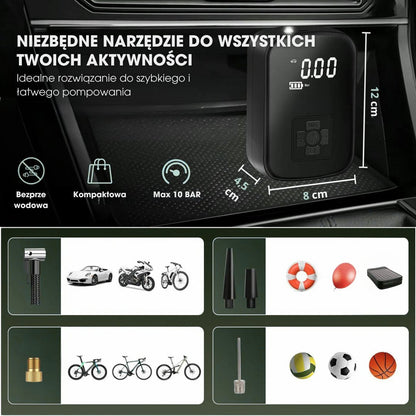 AirGo Pro® - Przenośna elektryczna pompka powietrza