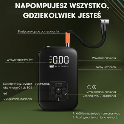 AirGo Pro® - Przenośna elektryczna pompka powietrza