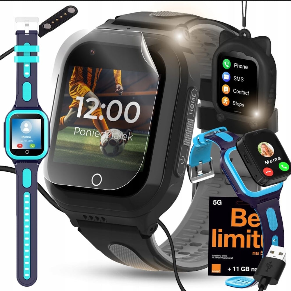Smartwatch Dla Dzieci KT24s Zegarek Telefon GPS Sms Rozmowy MP3 Wibracja Z Grami