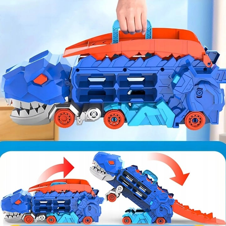 DINO Pożeracz – Laweta/Zjeżdżalnia + 12 autek GRATIS